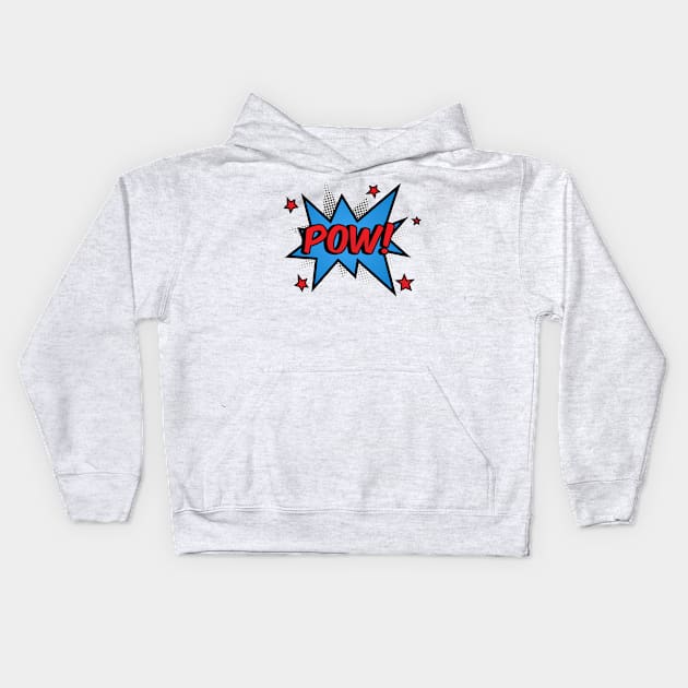 Comic Book POW! Kids Hoodie by heckomen